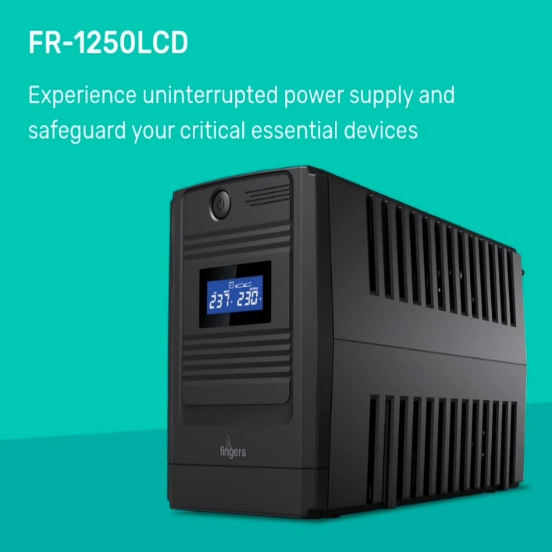 Fingers FR-1250LCD UPS – 1200 VA / 720 W - Image 2